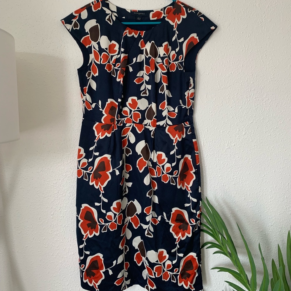 Banana Republic Work Dress with Floral Pattern